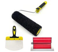 Set di lame per cartongesso, 25,4 cm, rullo per cartongesso, raschietto, adatto per cartongesso, pareti e superfici a soffitto