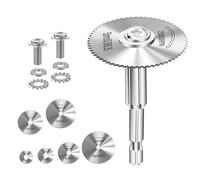 Set di lame per sega circolare, HSS per utensili multifunzione Dremel, codolo esagonale da 1/4" (gambo corto da 60 mm), mini lama per sega circolare per legno, plastica, metallo (8 pezzi)