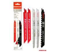 Set di lame per sega WERHE® 5 pezzi S1022VFN/S1531L/S1543HM metallo/legno/mat...