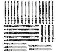 Set di lame per seghetto alternativo, CGBOOM 30 pezzi accessori per seghetto alternativo, lama per seghetto alternativo con codolo a T e scatola di plastica per legno e metallo