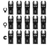 Set di Lame Utensile Multifunzione Oscillante 15 pezzi Legno Plastica Metallo Accessori Utensile Multifunzione Oscillanti Compatibile con Dewalt Makita Ryobi Parkside Black&Decker e altro ancora