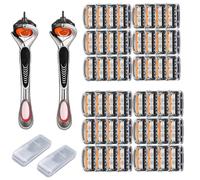Set di lamette di ricambio da uomo da 48 pezzi con manico in omaggio - Lame in acciaio inossidabile ultra affilate per una rasatura perfetta, Lame in acciaio inossidabile ultra affilate (48 PCS)