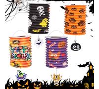 Set di Lanterne Artigianali 4 Lanterne per Bambini Sfilate Lanterna di Halloween Lanterna per Bambini Drago Fai da te Decorazione Autunnale Spirale Carta Accessori Colorati Feste Natale San Martino