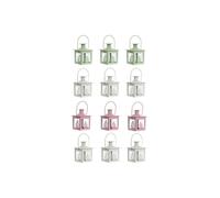 Set di lanterne Home ESPRIT Bianco Verde Rosa Cristallo Ferro Shabby Chic 7 x