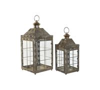 Set di lanterne Home ESPRIT Dorato Metallo Cristallo Arabo 26 x 26 x 53 cm [2