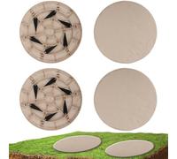 Set di lastre decorative per giardino - pavimenti in resina con paletti | pietre resistenti alle intemperie per strade esterne, marcatori di sentieri per prato e giardino facili da installare