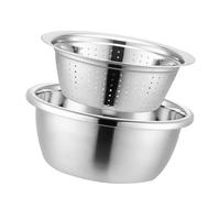 Set di lavabi da cucina con cestello per la frutta, in acciaio inox, adatto per l'efficienza della cucina domestica, lavabile in lavastoviglie