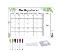 Set di Lavagna Bianca con Calendario - Lavagna Multifunzionale Trasparente cancellabile in Acrilico | Materiale di Pianificazione per Suggerimenti, attività, promemoria, Stati d'an