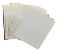 Set di lavagne bianche giapponesi Shikishi, 24,2 x 27,2 cm, bordo dorato, per arte giapponese o calligrafia, totale 10 pezzi