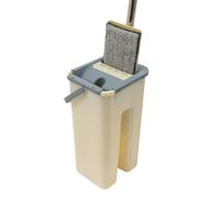 Set di lavapavimenti con secchio a 2 camere e 10 panni in microfibra | mocio in acciaio inox girevole a 360° (128 cm) | ABS antiruggine + denti di rimozione dei capelli | Include supporto da parete