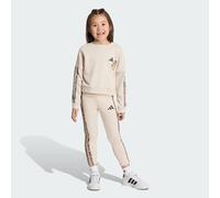 adidas Bambine e ragazze Animal Leggings Set Track_Suit, Crystal Linen/MULTICOLOR/dark brown, 4-5 Years
