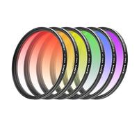 Set di lenti a gradiente di colore rotonde Set di lenti con filtro effetto fotocamera SLR Elevata trasmissione della luce Essenziale for la fotografia di paesaggi (Color : Six-piece suit77mm)