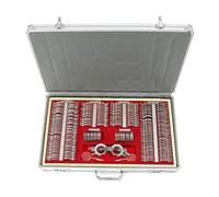 Set di lenti di prova ottiche, 266 pezzi con custodia in alluminio, strumento optometrico con bordo in metallo per test accurati della vista