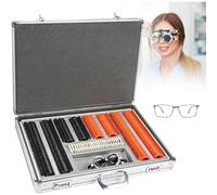 Set di lenti di prova ottiche, kit di optometria, 266 pezzi, kit di lenti di prova ottiche, montatura di prova, strumento ottico per test di optometria con montatura di prova, adatto per opt