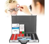 Set di lenti di prova ottiche - Kit optometrico da 266 pezzi con custodia in alluminio e montatura di prova, strumenti professionali per test della vista, valutazione della vista e uso ottic