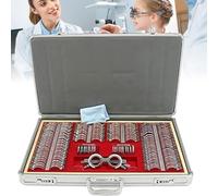 Set di lenti di prova ottiche, montatura per lenti di prova ottiche, 266 pezzi, attrezzatura optometrica di livello professionale, con scatola in alluminio con password, set completo di lent