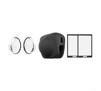 Set di lenti protettive per Insta360 X5: kit di cover in silicone e vetro temperato con pellicola per schermo, custodia antigraffio per fotocamera sportiva, copertura completa antipolvere, colore nero