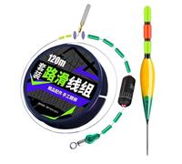 Set di lenza da pesca automatica per dobber - 120 metri di sensibilità adatta ai principianti - Lenza da pesca preassemblata, per pescatori all'aperto su laghi, fiumi, rive, kayak e impalcature