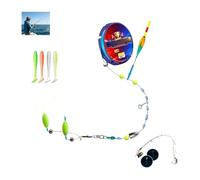 Set di lenze da pesca bobber automatico, set di lenze pre-annodate da 100 m con galleggiante illuminato, gruppo di lenze slip bobber pronto all'uso, pesca senza sforzo(4#)