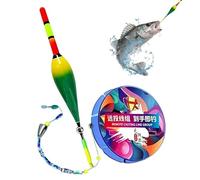Set di lenze da pescas Bobber automatiche,Set di lenze da pescas pre-annodate,Gruppo lenzes da pesce Slip Bobber pronte all'uso con galleggiante che cambia colore per la pesce in acqua dolces e salata