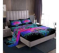 Set di lenzuola con libellula per bambini, con stampa di animali adorabili per ragazzi e ragazze, set di biancheria da letto mandala floreale bohémien, lenzuola colorate e sognanti, 3 pezzi, misura