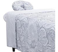 Set di lenzuola da massaggio ForPro Premium Designer in microfibra, 3 pezzi, Island Tranquility, ultraleggero, antimacchia e antipiega, include l