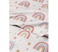 Set di lenzuola per bambini queen size, motivo arcobaleno, 4 pezzi, a tema stelle, ultra morbide, carine e confortevoli, traspiranti e lavabili in lavatrice, set di biancheria da letto colorato per