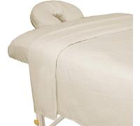 Set di lenzuola per massaggi ForPro Premium in flanella da 3 pezzi per lettini da massaggio, include lenzuolo piano, lenzuolo con angoli e copri