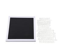 Set di lettere e numeri creativi per decorazioni da parete in plastica con lettere in plastica abbinate a bianco e nero per la stanza di casa (Cornice bianca)