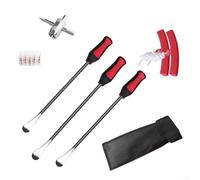 Set di leve di riparazione pneumatici per moto, 400 mm, con kit di aghi per foratura e morsetto ad H, strumento per la rimozione dei pneumatici in lega per la manutenzione e la riparazione all'aperto