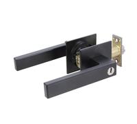 Set di leve e catenacci per porta d'ingresso, maniglia nera, con chiave uguale, resistente alla corrosione, per uso esterno anteriore, porta residenziale