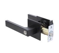 Set di leve e catenacci per porta d'ingresso, maniglia nera con chiave uguale, resistente per uso anteriore esterno, maniglia nera per porta