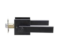 Set di leve e catenacci per porta d'ingresso, maniglia nera, con chiave unica, moderna, fissaggio rapido, per casa e ufficio esterno