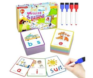 Set di lezioni linguistiche - Carte educative per le lettere, strumento per tracciare parole per bambini | Risorsa educativa migliora le abilità fonetiche, asilo, scuola elementare, He