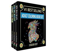 Set di libri da colorare per adulti. Tre libri! Disegni dal cielo, dalla terra e dal mare. Libri da colorare per adulti Relax