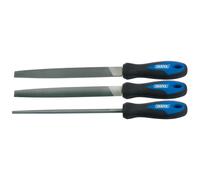 Set Di Lime In Acciaio Duro Draper Soft Grip 200Mm 3 Pezzi 44963
