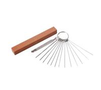 Set di lime per capotasto per ponte chitarra, 13 lime in acciaio inox di diverse dimensioni con pietra abrasiva, per basso elettrico, chitarra acustica, ukulele, banjo, mandolino