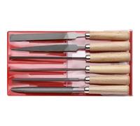 GEDORE set di lime a chiave rossa, set per metallo, 6 pezzi, ceppo piatto, triangolare, quadrato, semicircolare, tondo, R93000006