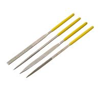 Set di lime piatte ultra sottili, strumenti di smerigliatura di precisione per modellare la pietra di giada, 4 lime assortite (3 x 140 mm-5 x 180 mm)