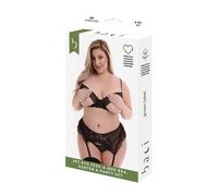 Set di Lingerie Baci Lingerie Peek-A-Boo Bra Nero [Queen]