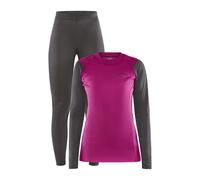 Craft Core Warm Long Sleeve Base Layer Set Grigio,Rosa L Donna