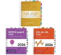 Set di linguette per indice CPT 2026, ICD-10-CM 2026 e HCPCS livello II 2026 | Set completo di schede per codebook medico 2026 | Laminato e codificato a colori (libro non incluso)