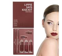 Set di Lip Liner e Gloss | Per Labbra A Lunga Durata | Trucco per Labbra a | Per Donne, Ragazze, Viaggio, Business, Trasferta, Palco, Appuntamento, Riunione, Shopping