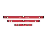 Set Di Livelle A Bolla 3 Pezzi GEPCO 40 80 120cm In Alluminio 1.2mm