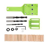 Set di localizzatori per guide per trapano per fori diritti per la lavorazione del legno da 38 pezzi con distanza regolabile (Verde)