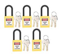Set di Lucchetti di Lockout Tagout, 5 Set di Lucchetti di Sicurezza Antipolvere Progettati in Nylon da 38 Mm 2 Chiavi per Lucchetto Lucchetti di Sicurezza per Prodotti Loto per