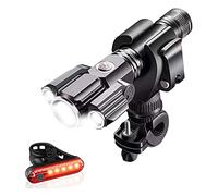 Set di luce della bici, luci ciclabili 4 modalità 3 luci frontali a LED e set posteriori 2200mAh USB ricaricabile luci for biciclette for biciclette impermeabili adatti a tutte le biciclette