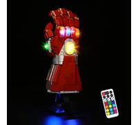 Set di luci a LED compatibile con kit di guanti Lego Nano, set di illuminazione a LED con telecomando RGB per 76223 Marvel Iron Man's Nano Glove (non incluso Building Block)
