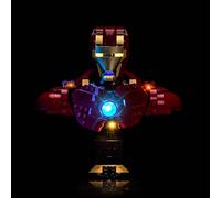 Set di luci a LED compatibile con Lego Iron Man MK4 Bust 76327 (senza modello), set di illuminazione decorativa compatibile con Lego Iron Man MK4 Bust giocattolo creativo