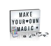 set di luci a LED con cambio colore e timer Include 173 lettere e simboli